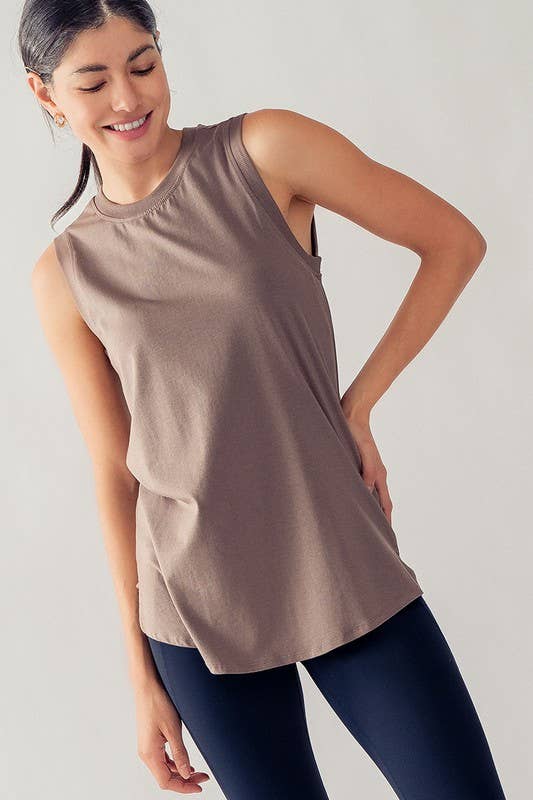 SOLID SLEEVELESS MODAL TANK
