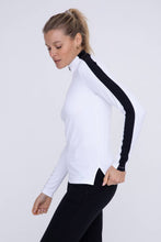 Load image into Gallery viewer, Jacquard Stripe Mock Neck Top
