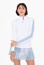 Load image into Gallery viewer, Jacquard Stripe Mock Neck Top
