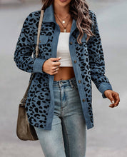 Load image into Gallery viewer, Corduroy Leopard Print  Shacket
