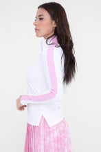 Load image into Gallery viewer, Jacquard Stripe Mock Neck Top
