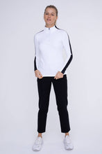Load image into Gallery viewer, Jacquard Stripe Mock Neck Top

