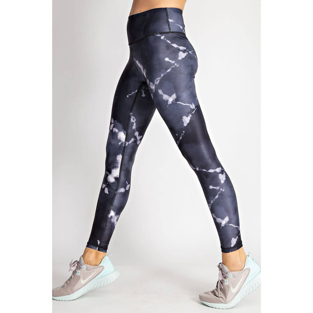 TIE DYE PRINT FULL LENGTH LEGGINGS