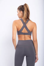 Load image into Gallery viewer, Split Front Overlay Back Adjustable Sports Bra
