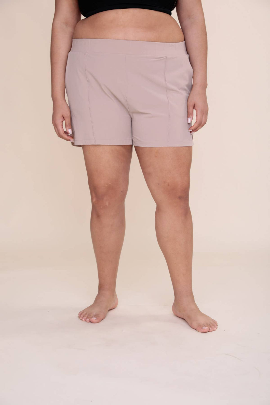 CURVY Athleisure Shorts with Built-In Liner