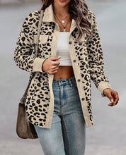 Load image into Gallery viewer, Corduroy Leopard Print  Shacket
