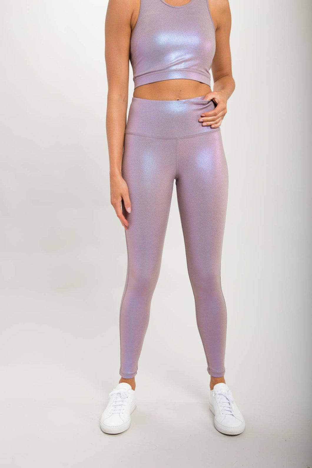 Pearlescent Holo Foil Highwaist Leggings