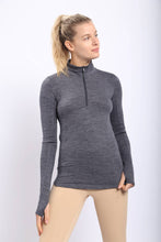 Load image into Gallery viewer, Active Half-Zip Pullover with Thumb Holes
