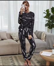 Load image into Gallery viewer, Marble Print Long Sleeve Tee &amp; Joggers
