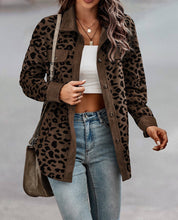 Load image into Gallery viewer, Corduroy Leopard Print  Shacket
